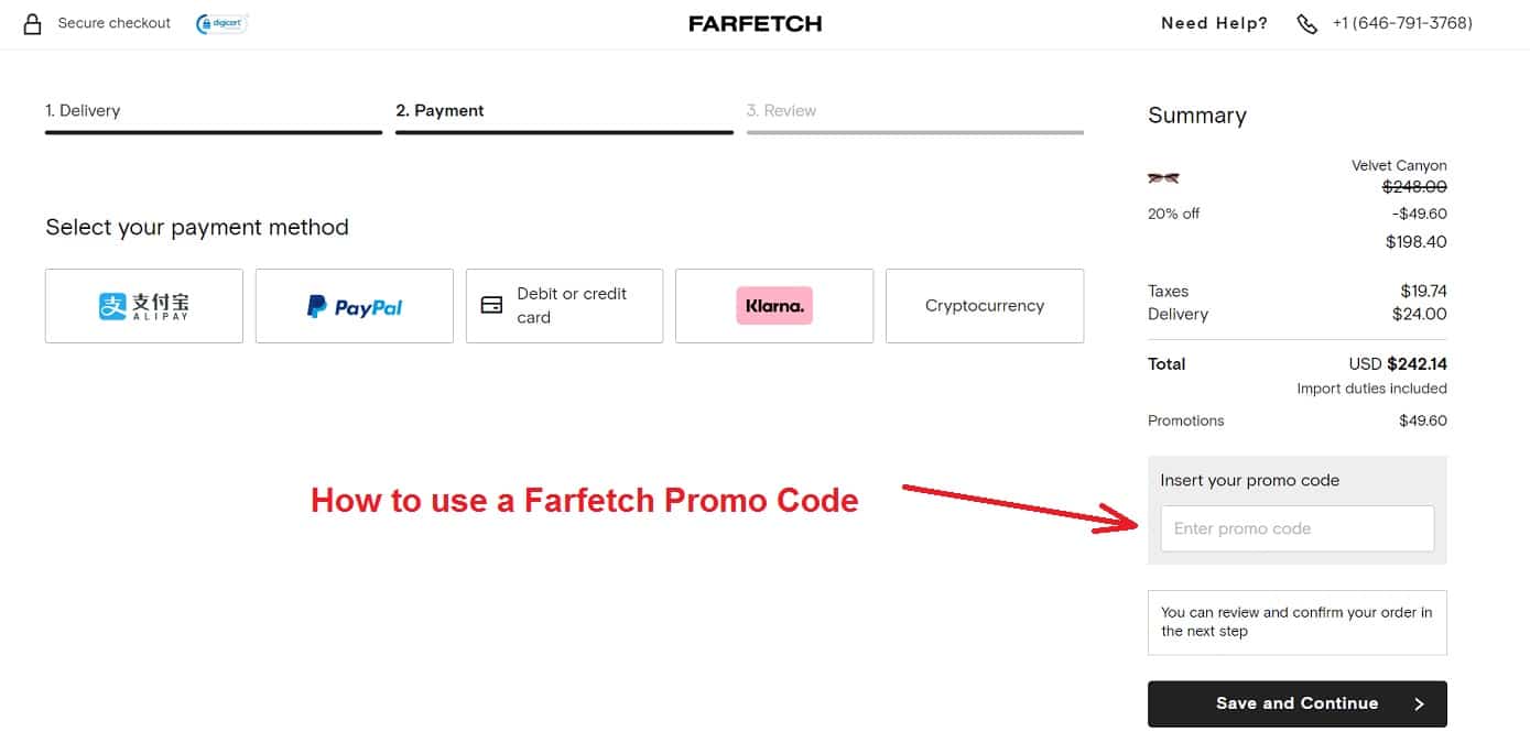 Kampagnekode til FARFETCH → Op 20 i november